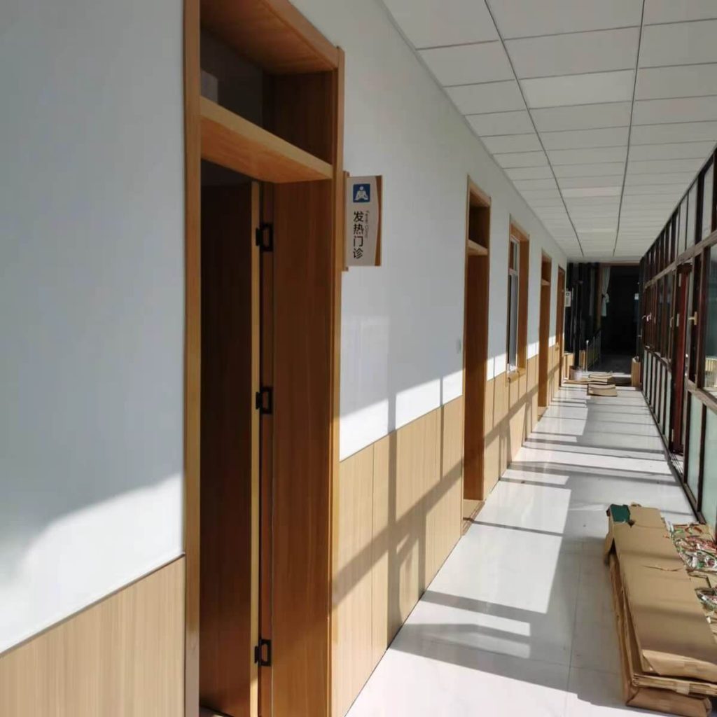 Fire resistant board - Application in school corridors