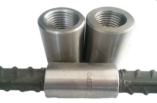 Straight Threaded Rebar Coupler-Linked Rebar Display