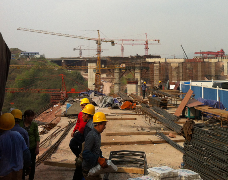 Straight Threaded Rebar Coupler Construction Scene