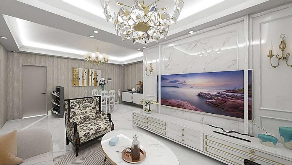 modren 3d wpc TV wall panel
