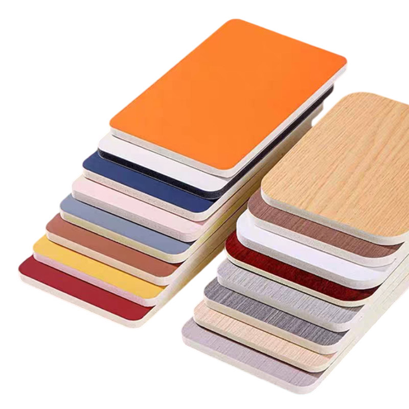 Solid Color Wood Veneer Bamboo Fiber PVC Panel-4