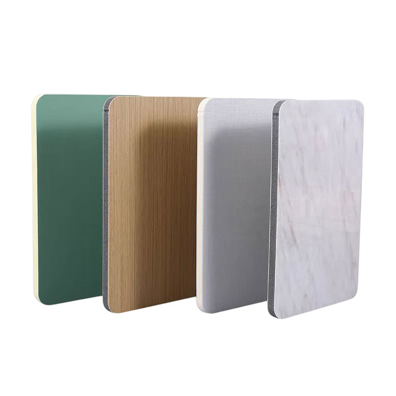 Solid Color Wood Veneer Bamboo Fiber PVC Panel-3