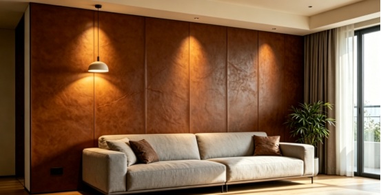 Leather-Grained Bamboo Charcoal Wall Panel for meeting room