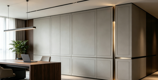 Leather-Grained Bamboo Charcoal Wall Panel for office