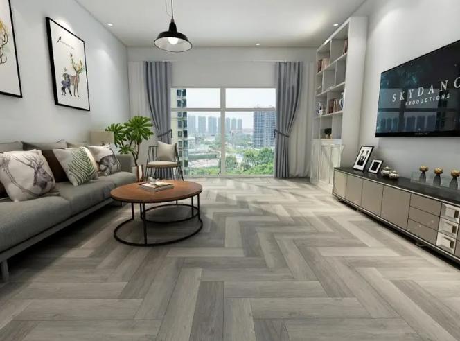 Gray herringbone spc floor-SPC Flooring Manufacturers