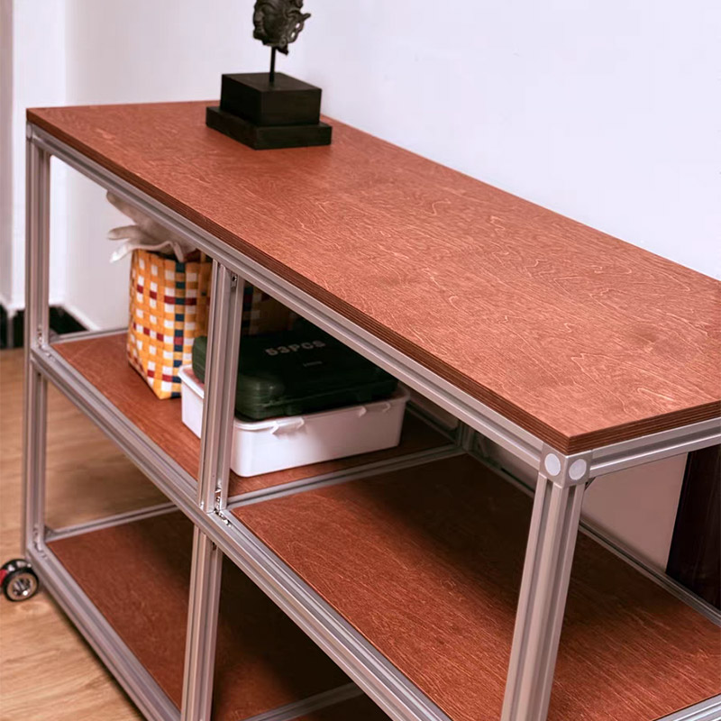 Film faced board cabinet partition