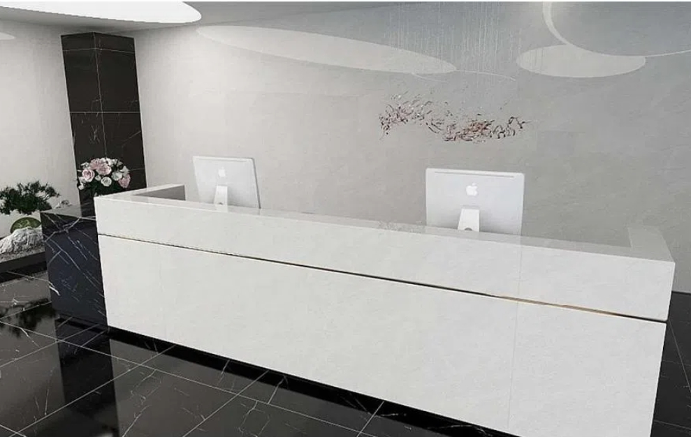 Modern white 3D Printed Wall Panel for lobby decoration