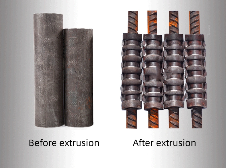 Rebar Coupler before and after