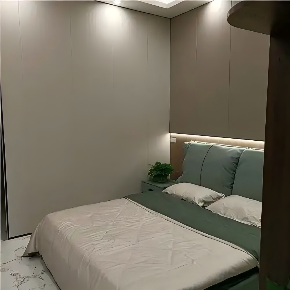 Warm bedroom WPC wall panels