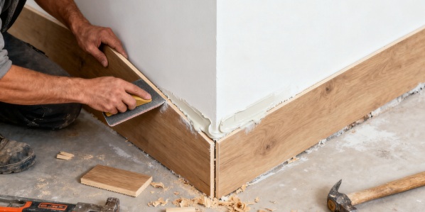 bamboo wall panel miter joint
