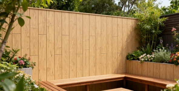 bamboo wall panels using in garden