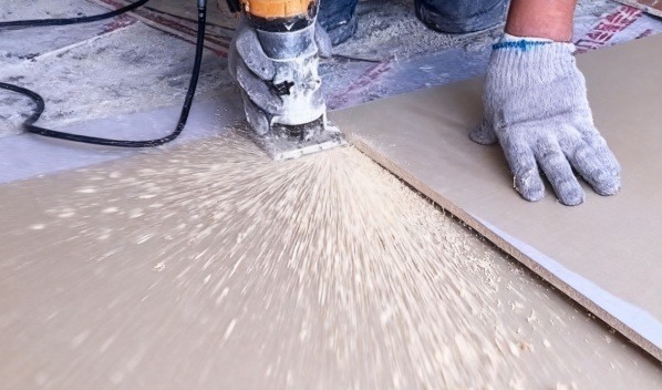 cutting the bamboo wall panels