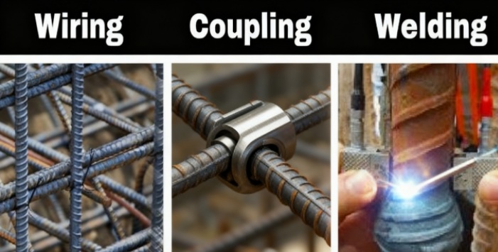 wiring coupling and welding in construction