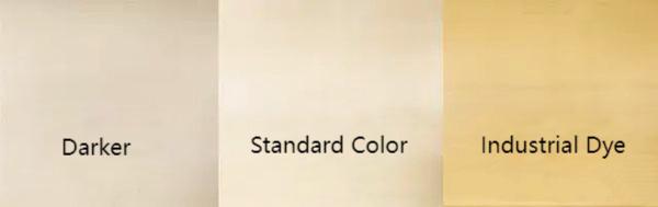 Color comparison of bamboo fiber wall panels with good and bad quality