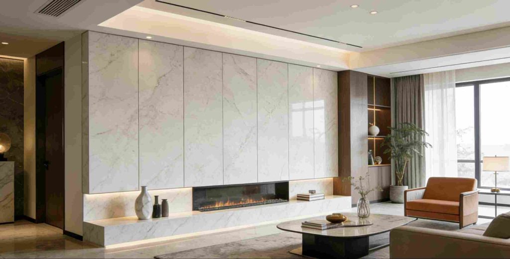 pvc marble wall panels in interior design