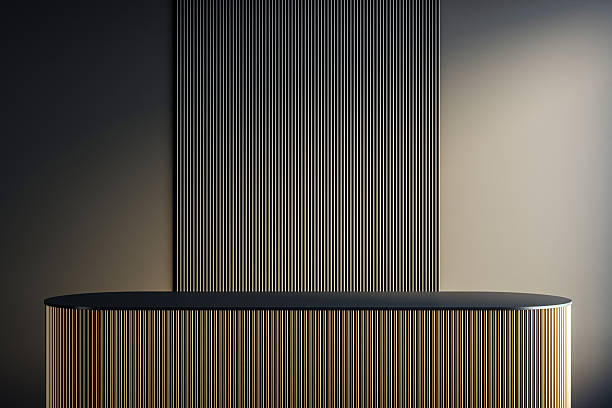 The effect of recessed wall panels in the hotel lobby