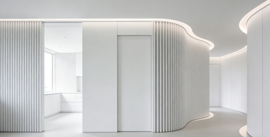 Curved corner wraps wpc panel design