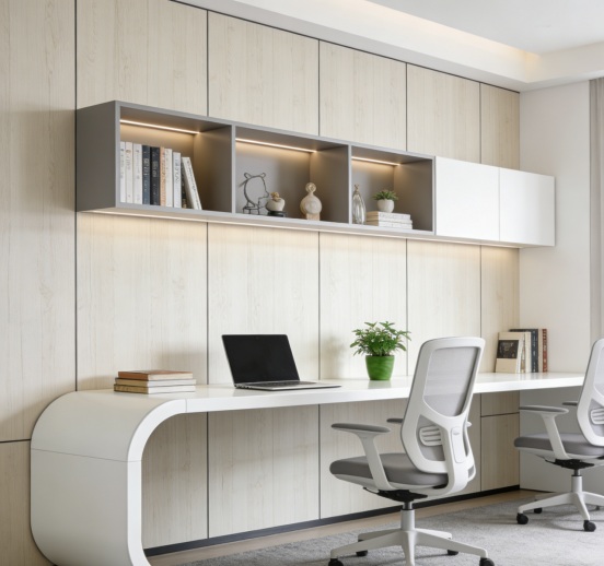 Integrated home office background wpc panel