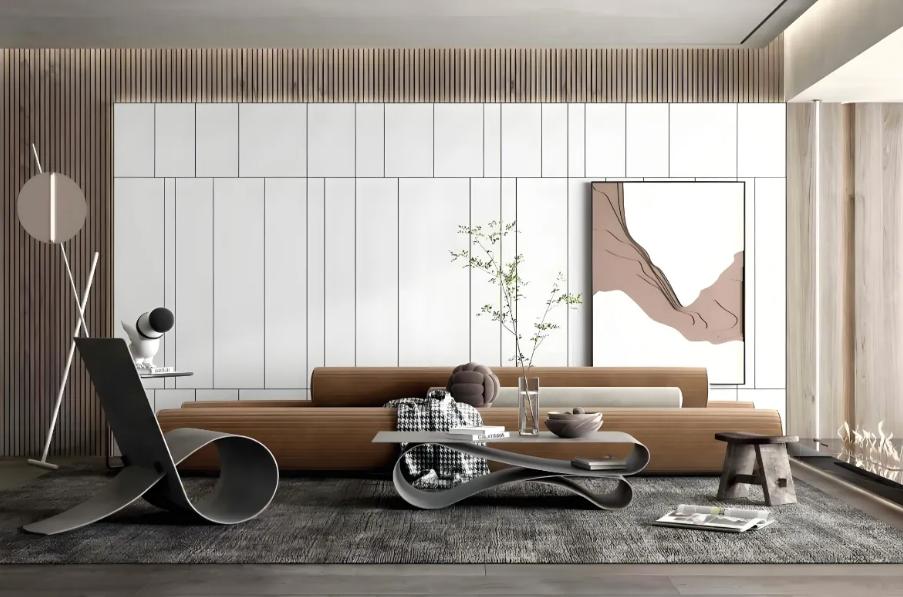 WPC Wall Panels Interior Design for Living Rooms