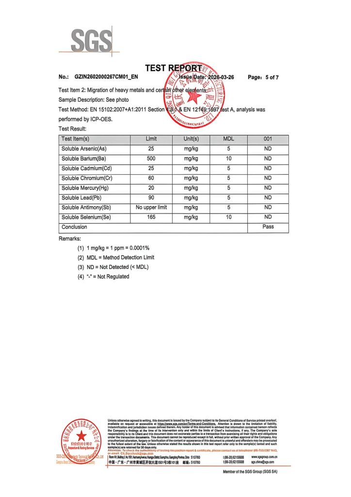 Huigong WPC Wall Panels SGS Heavy Metal Testing