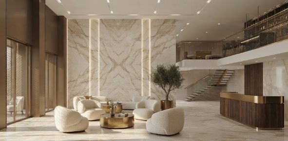 Design Ideas with Caramel Vein PVC Marble Sheets