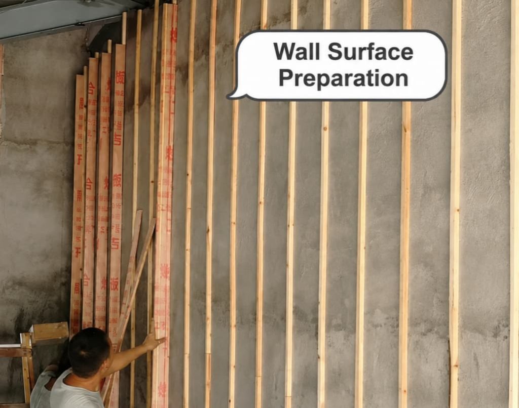 Leveling process for wood substrate