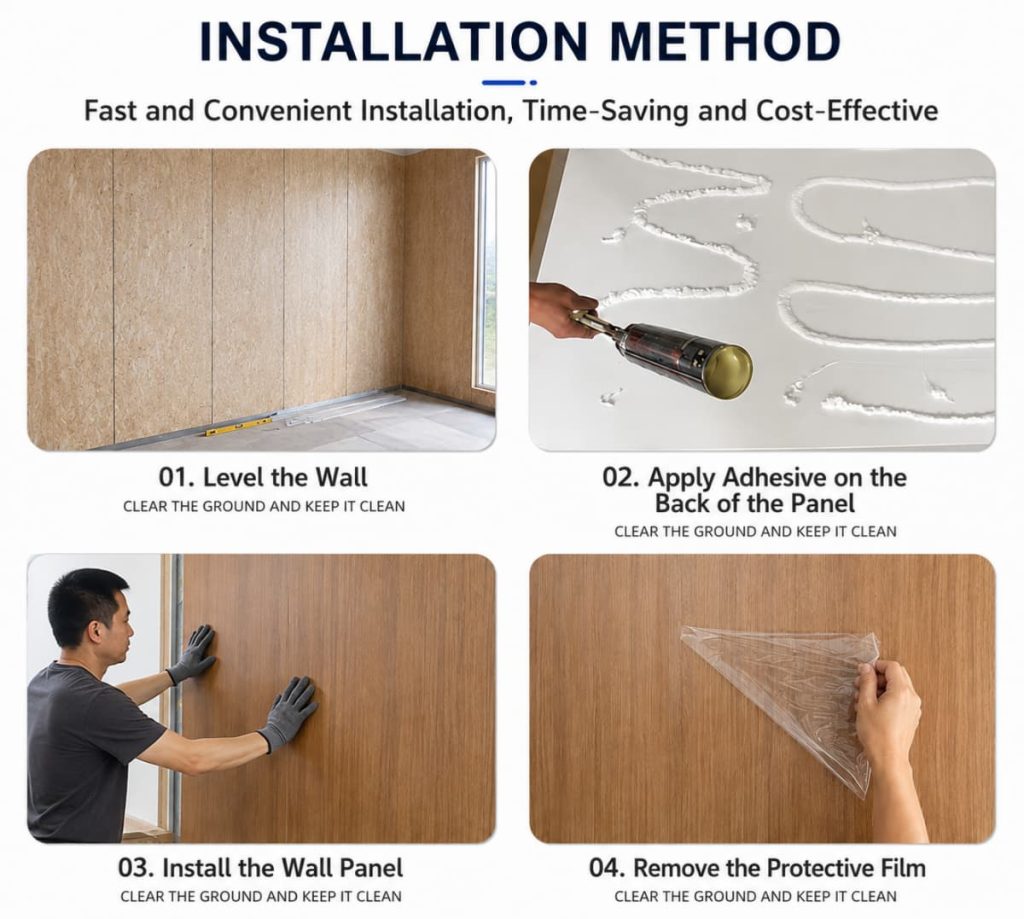 Steps for installing SPC wall panels