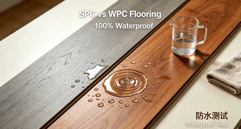 Waterproof performance of SPC and WPC flooring
