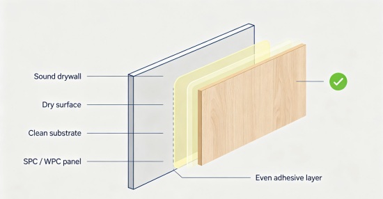 Glue Wall Panels to Drywall